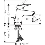 Logis 70 Baterija za Lavabo 71070000