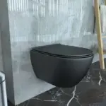 Mat crna keramička WC šolja