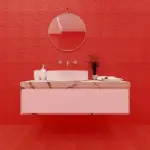 Pol Stripes Rosso 33x33