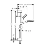 Crometta Vario Туш Сет Shower Set 0.65 M 26532400